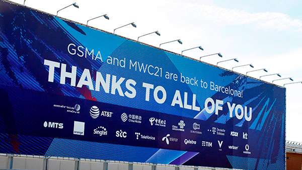 Edificio del Mobile World Congress 2021 en Barcelona