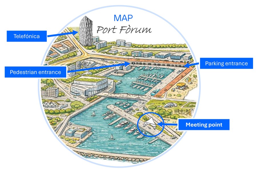 Map of Port Fòrum, Barcelona