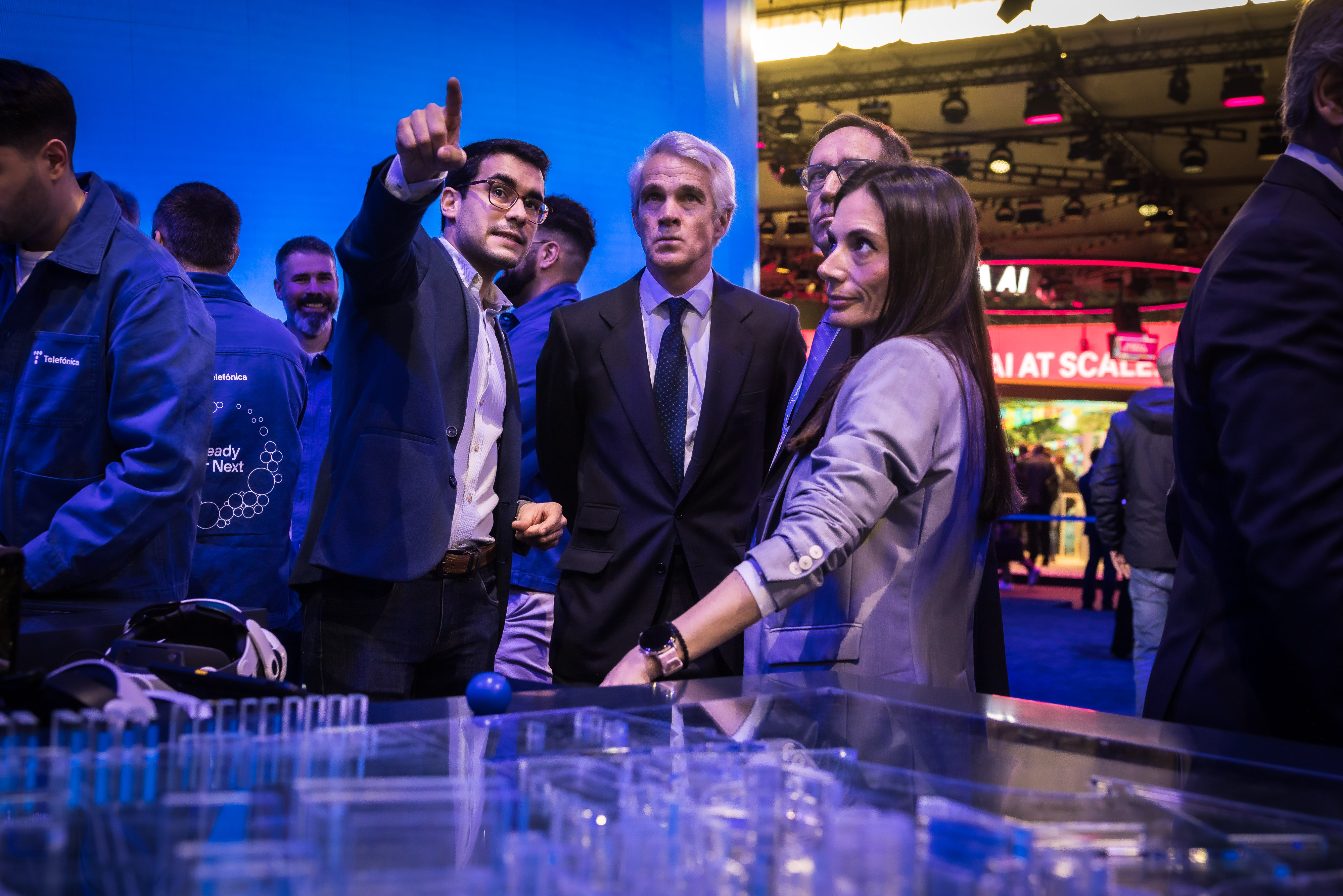 CEO Telefónica Spain, Borja Ochoa, attends the ‘Mission Critical’ demo at the Telefónica stand at MWC26.