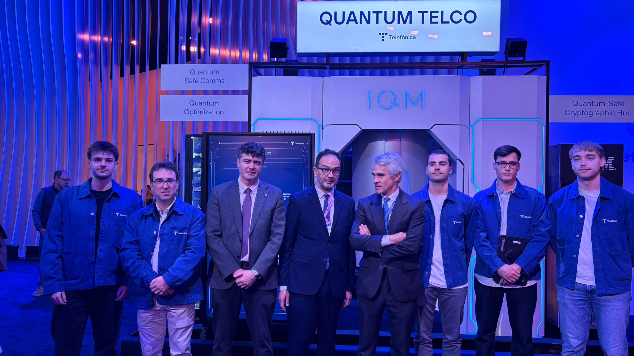 The Secretary of State for Telecommunications and Digital Infrastructure, Antonio Hernando, and the Secretary General for Telecommunications, Digital Infrastructure and Digital Security, Matías González, visited Telefónica’s stand at MWC26, accompanied by the CEO Telefónica España, Borja Ochoa.