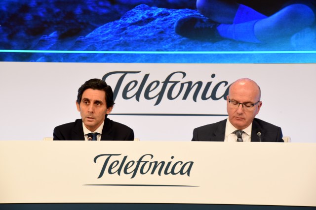 At the image, from left to right: The Chairman & CEO, Telefónica S.A, José María Álvarez-Pallete López  and  the Chief Strategy and Finance Officer and member of the Executive Committee at Telefónica, Ángel Vilá.