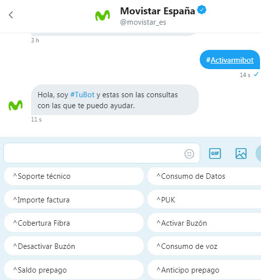 Movistar and Twitter develop a pioneer customer care solution through a bot