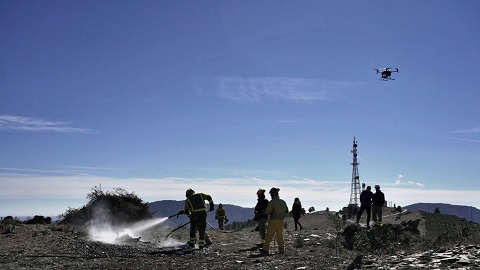 Pilot with drones based on IoT solutions for early fire detection