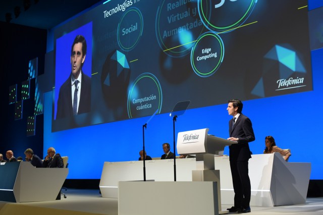 José María Álvarez-Pallete, Executive Chairman of Telefónica. General Shareholders' Meeting of the company