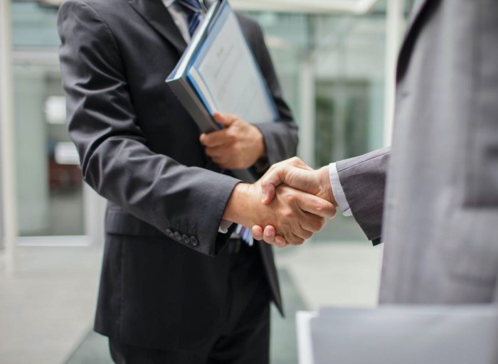 Two people shaking hands