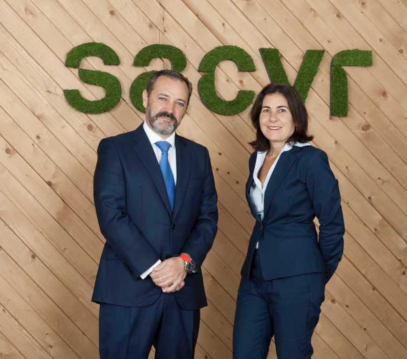 Francisco Gonzalo, CIO at Sacyr, and María Jesús Almazor, CEO of Cyber Security and Cloud at Telefónica Tech