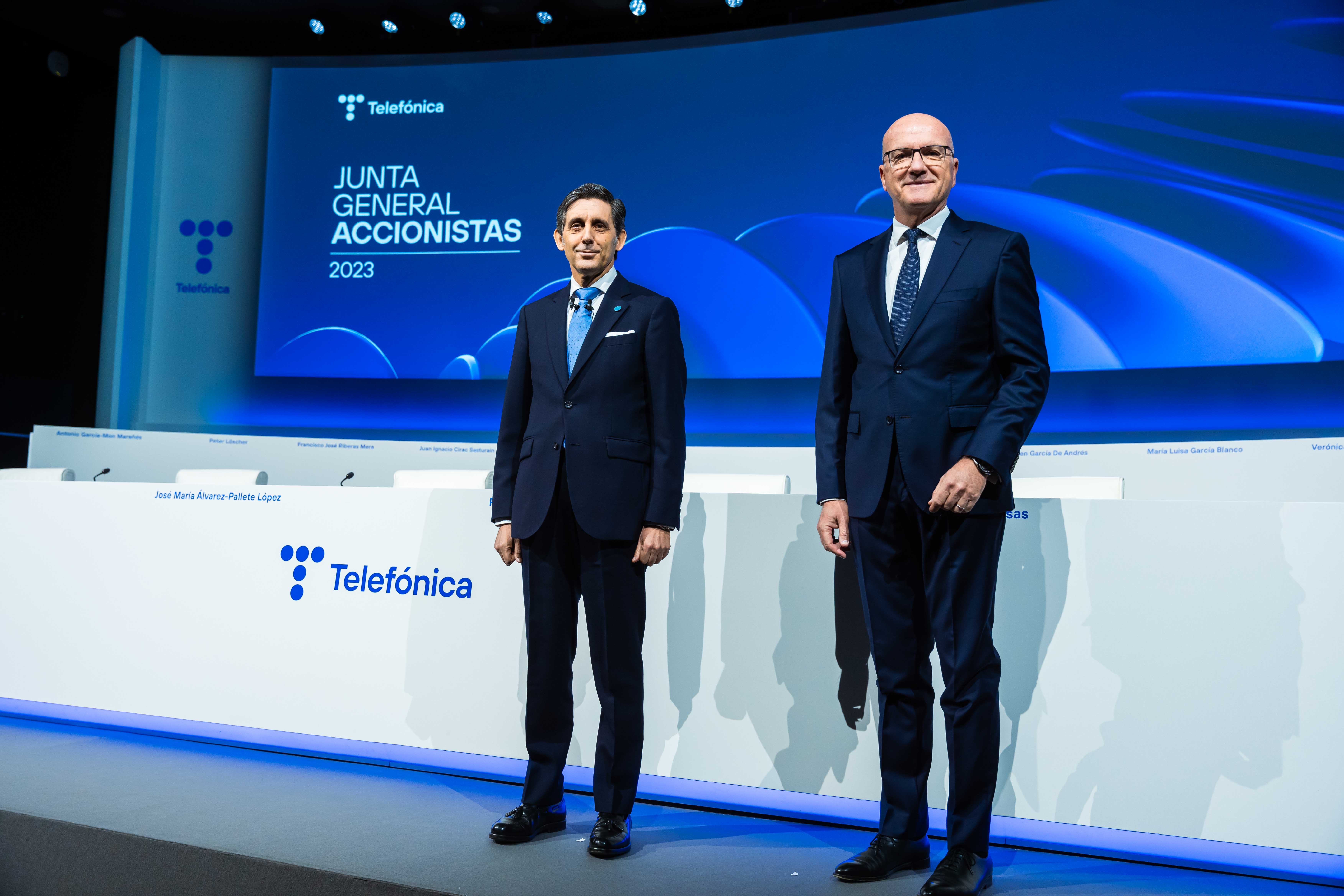 José María Álvarez-Pallete, Chairman of Telefónica, and Ángel Vilà, COO of Telefónica