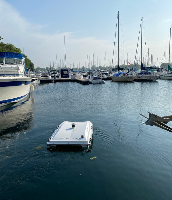 Aquatic dron in a port