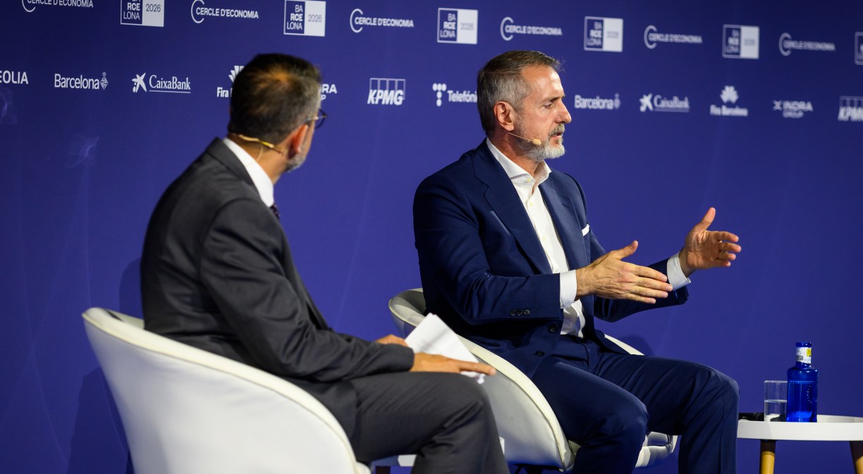Photo 1. Marc Murtra, Chairman of Telefónica, during his speech at the Cercle d'Economia