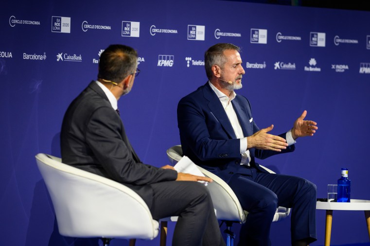 Photo 1. Marc Murtra, Chairman of Telefónica, during his speech at the Cercle d'Economia