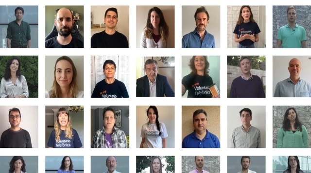 Empleados de Telefónica en España que han destinado sus cheques de comida al Banco de Alimentos