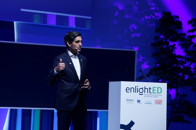 El presidente de Telefónica, José Mª Álvarez-Pallete, en la primera sesión de EnlightED 2019