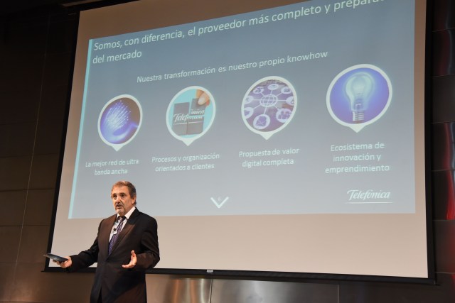 El presidente de Telefónica España, Luis Miguel Gilpérez en la presentación del Centro de Demostraciones de Telefónica