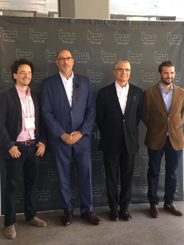 De izquierda a derecha: Miguel Arias, Global Entrepreneurship Director de Telefónica; Emilio Gayo, presidente de Telefónica España; Isaías Táboas, presidente de Renfe; y Andrés Saborido, director de Wayra España