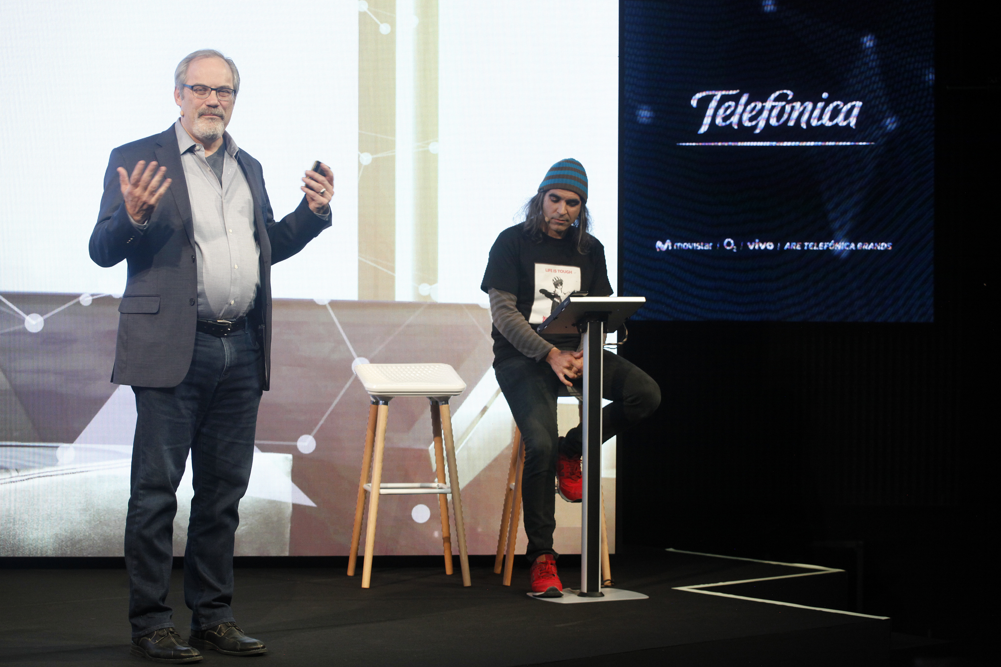 Scott Huffman, vicepresidente de Google Assistant, y Chema Alonso, Chief Data Officer de Telefónica