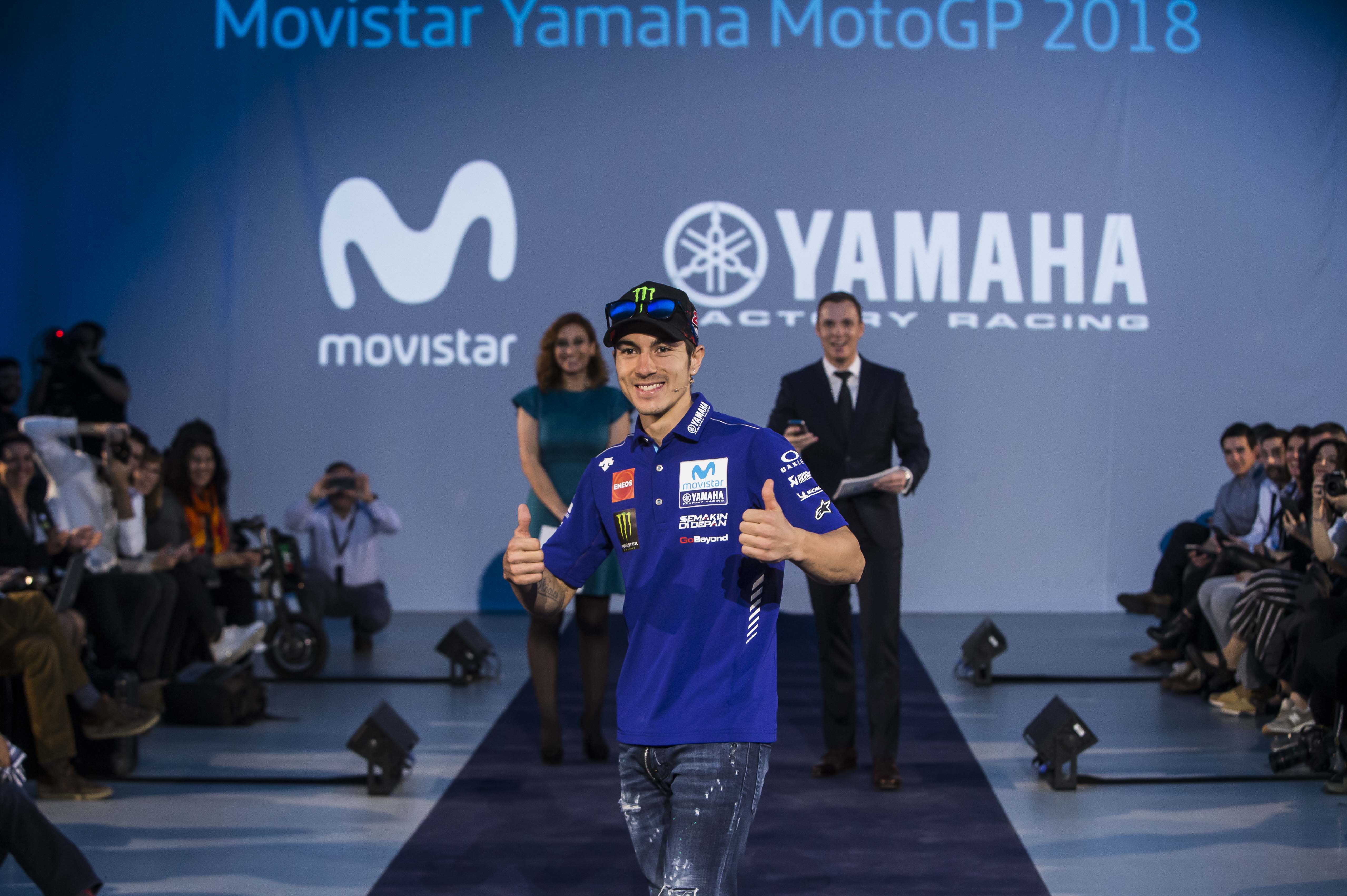 Maverick Viñales, during the presentation Movistar Yamaha MotoGP line-up for the 2018 season