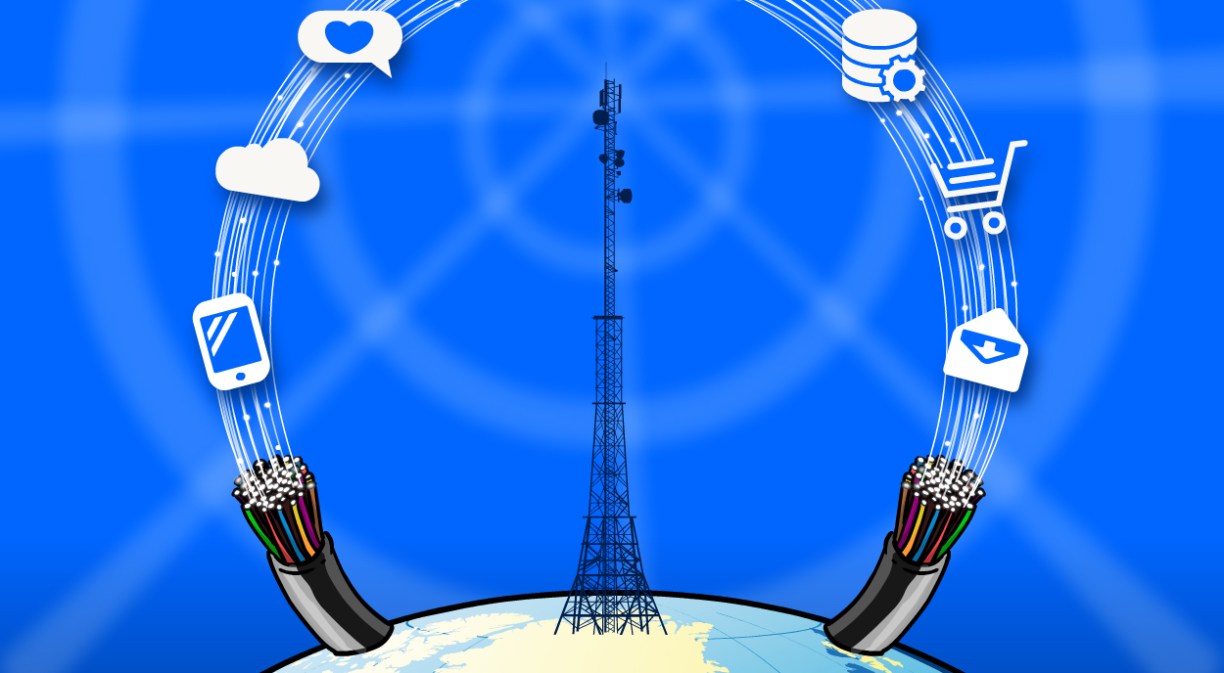 Sociedad conectada por redes de telecomunicaciones